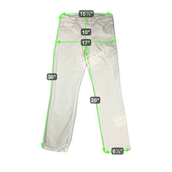 MOTHER The Mid Rise Dazzler Ankle Jean Fairest of Them All Wash White Size 31 - Picture 5 of 16